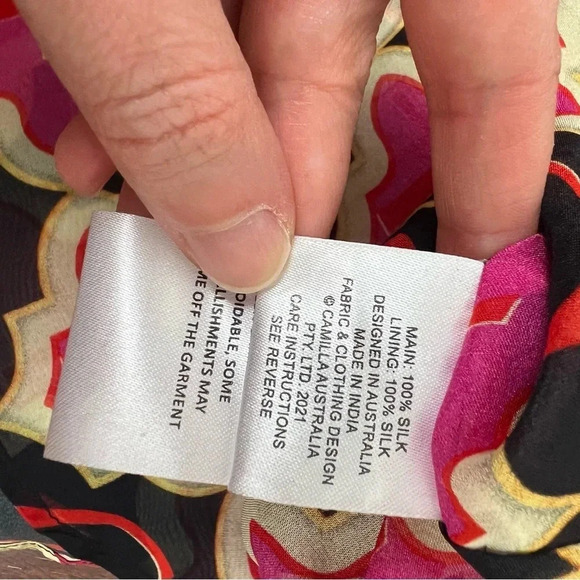 NWT Camilla Embellished Silk Shift Dress Wild and Running - Picture 6 of 14